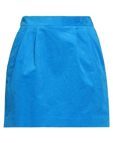 Bright blue Velvet Mini skirt