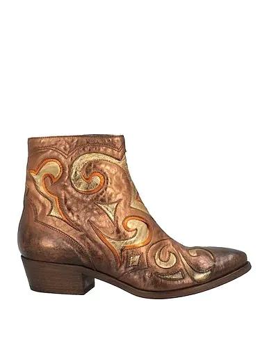 Bronze Leather Ankle boot