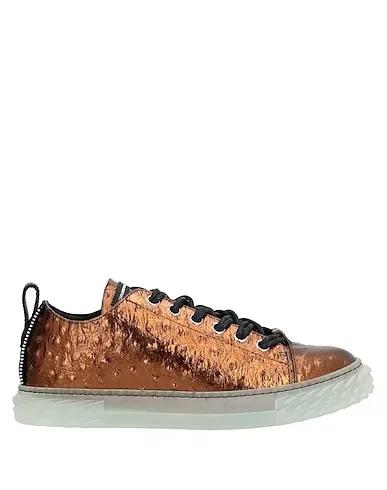 Bronze Leather Sneakers