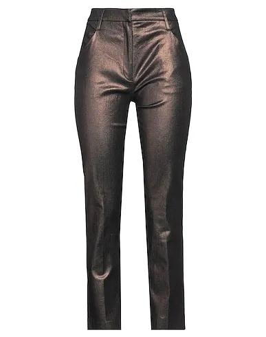 Bronze Plain weave Casual pants
