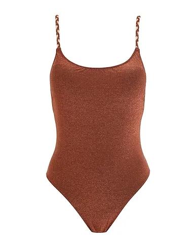 Bronze Synthetic fabric One-piece swimsuits