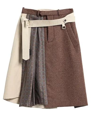 Brown Baize Midi skirt