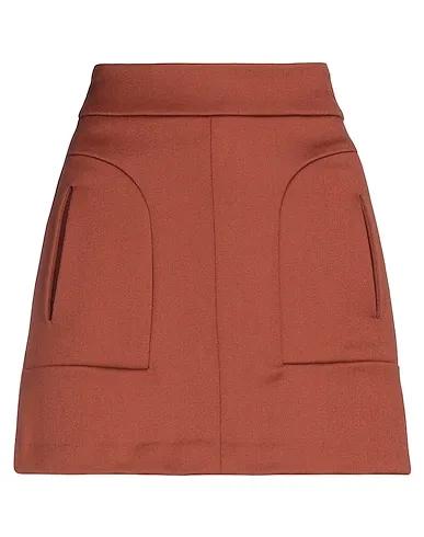 Brown Cady Mini skirt