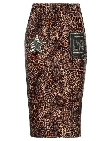 Brown Chenille Midi skirt
