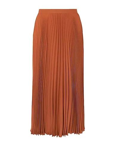 Brown Crêpe Maxi Skirts
