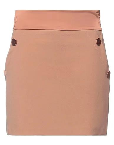 Brown Crêpe Mini skirt