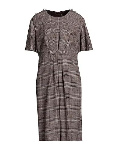 Brown Flannel Midi dress