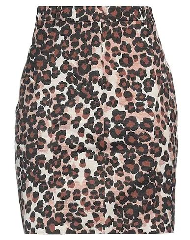 Brown Flannel Mini skirt