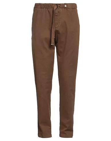 Brown Gabardine Casual pants
