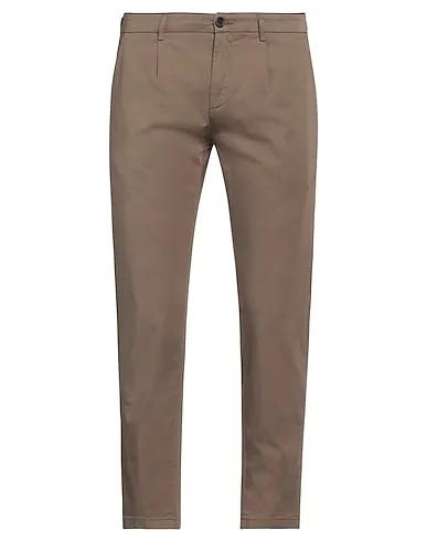 Brown Gabardine Cropped pants & culottes