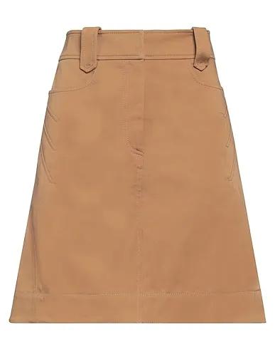 Brown Gabardine Mini skirt