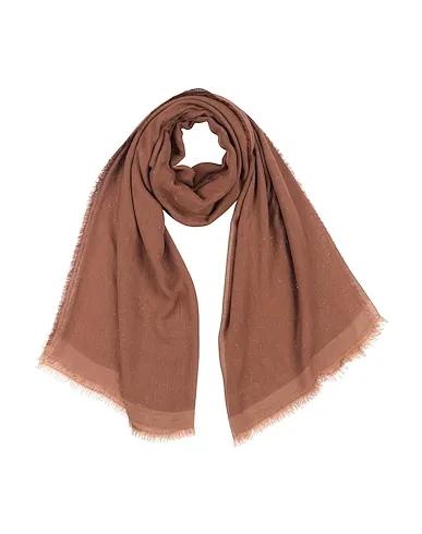 Brown Gauze Scarves and foulards