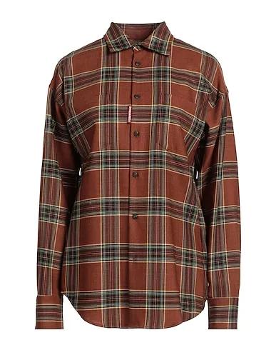 Brown Jacquard Checked shirt