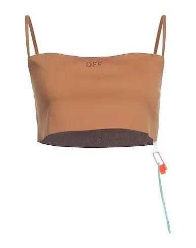 Brown Jersey Crop top