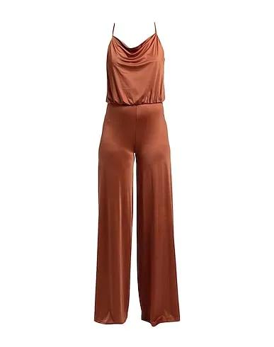 Brown Jersey Jumpsuit/one piece