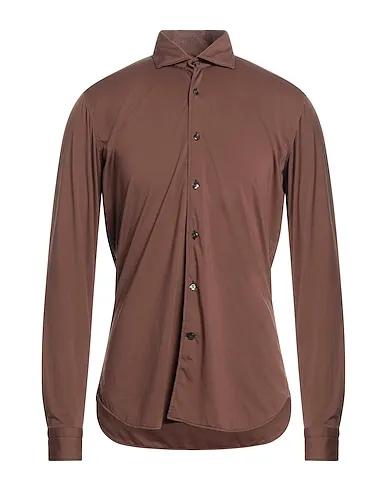 Brown Jersey Patterned shirt