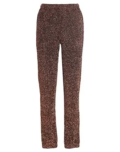 Brown Knitted Casual pants