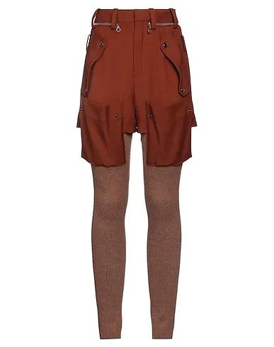 Brown Knitted Casual pants