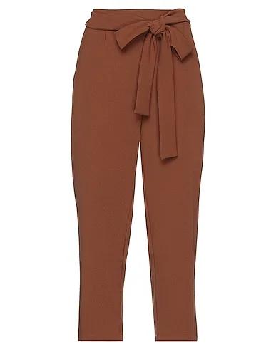 Brown Knitted Cropped pants & culottes