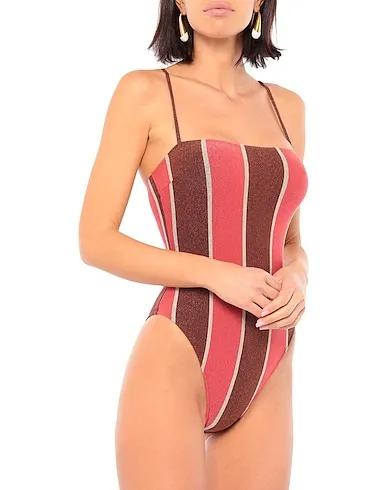 Brown Knitted One-piece swimsuits