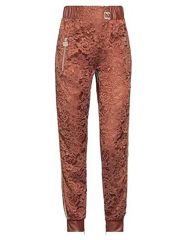 Brown Lace Casual pants