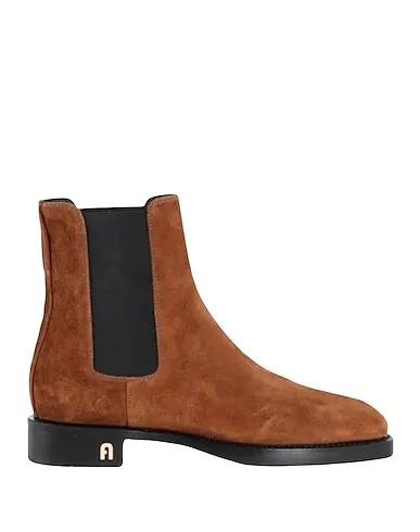 Brown Leather Ankle boot FURLA HERITAGE CHELSEA BOOT T.
