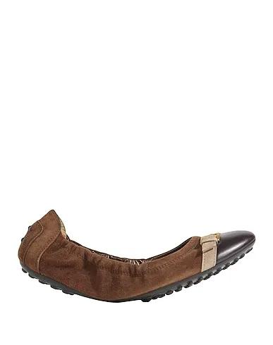 Brown Leather Ballet flats