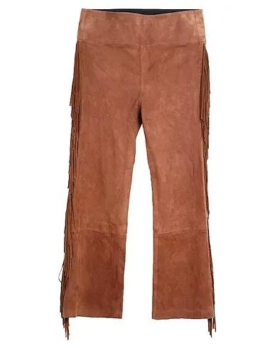 Brown Leather Casual pants