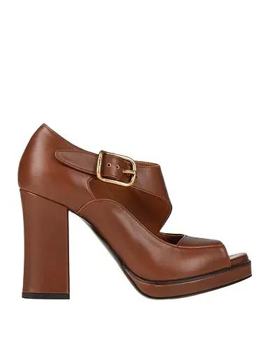 Brown Leather Pump