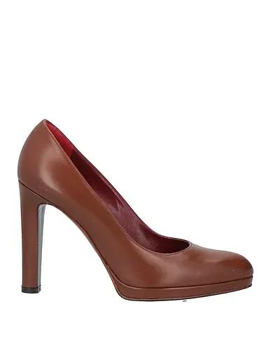 Brown Leather Pump
