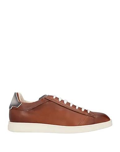 Brown Leather Sneakers