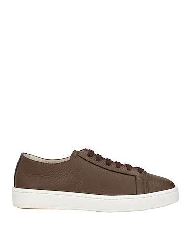 Brown Leather Sneakers