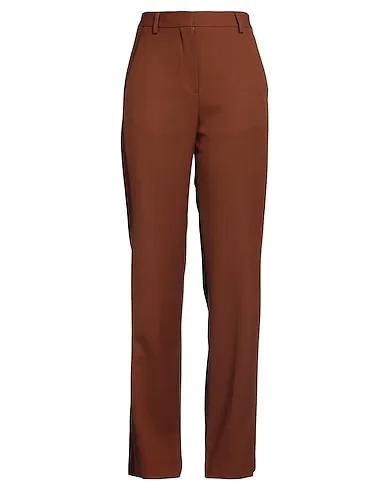 Brown Piqué Casual pants