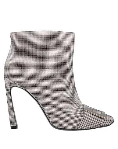 Brown Plain weave Ankle boot