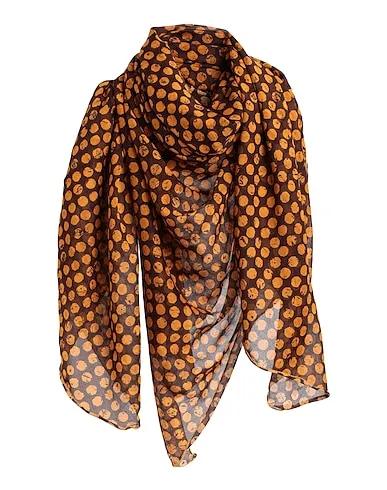 Brown Plain weave Scarves and foulards