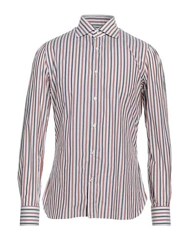Brown Plain weave Striped shirt