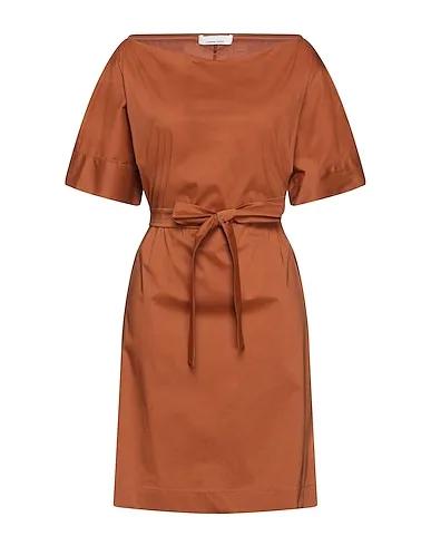 Brown Poplin Short dress