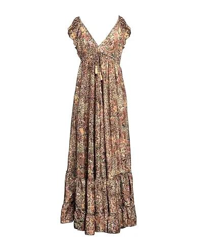 Brown Satin Long dress