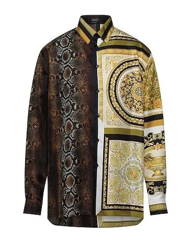 Brown Satin Patterned shirt