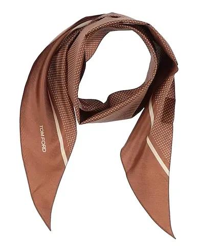 Brown Satin Scarves and foulards