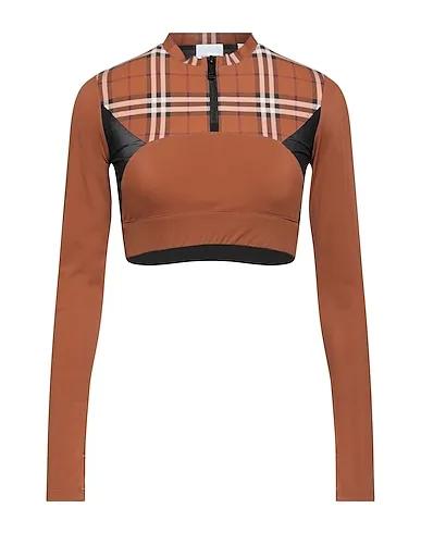 Brown Synthetic fabric Crop top