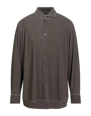 Brown Synthetic fabric Solid color shirt
