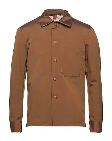 Brown Techno fabric Solid color shirt