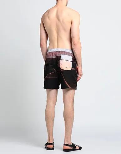 Brown Techno fabric Swim shorts