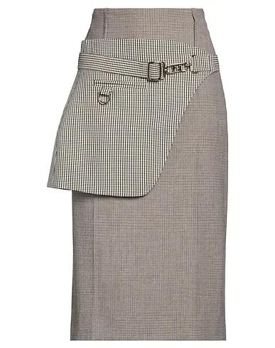 Brown Tweed Midi skirt