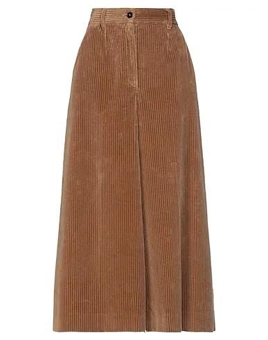 Brown Velvet Cropped pants & culottes