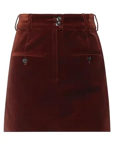 Brown Velvet Mini skirt