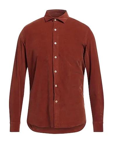Brown Velvet Solid color shirt