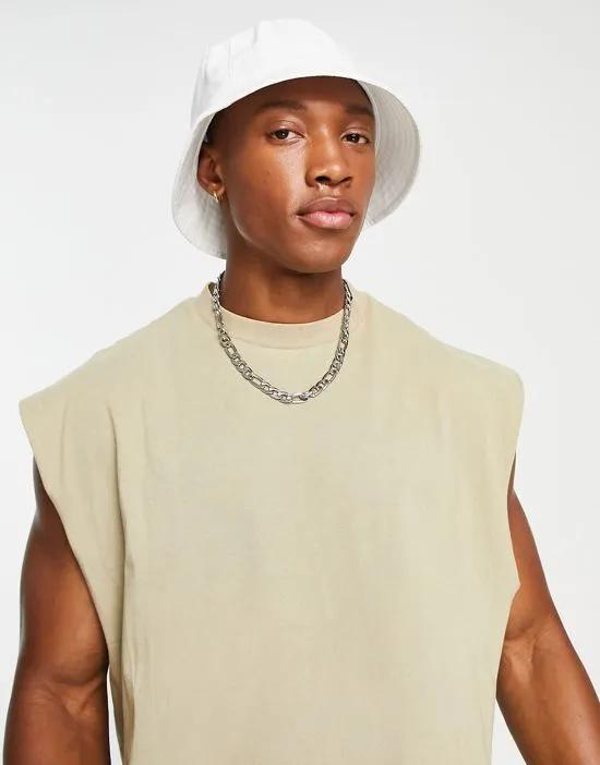 bucket hat in white