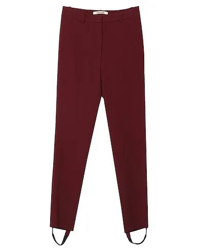 Burgundy Crêpe Casual pants